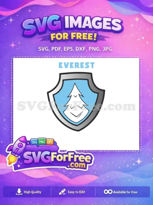 Free Everest Badge Free Smiling Tree PAW Patrol Free SVG