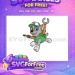 Free Rocky Smiling Free Crane Tool PAW Patrol Free SVG - Instant Download