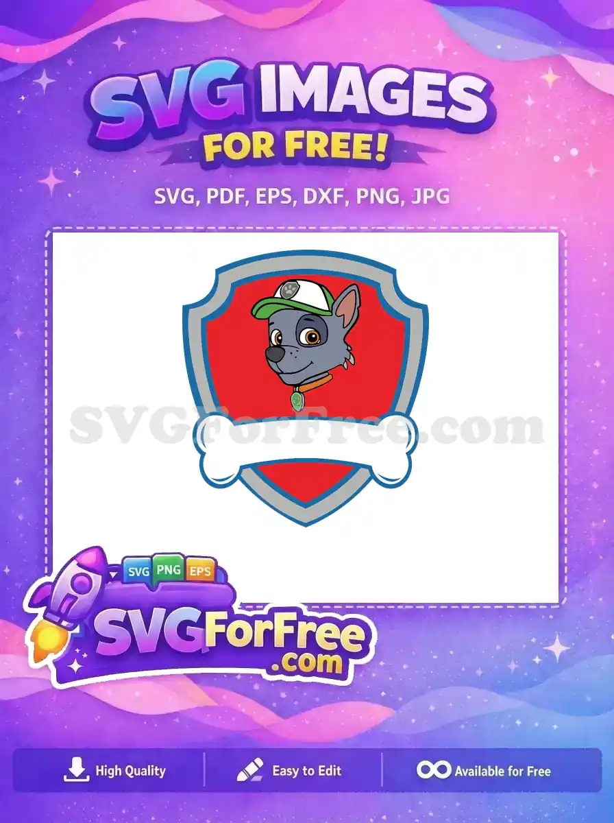 Free Smiling Rocky Free Green Cap Paw Patrol Free SVG 1