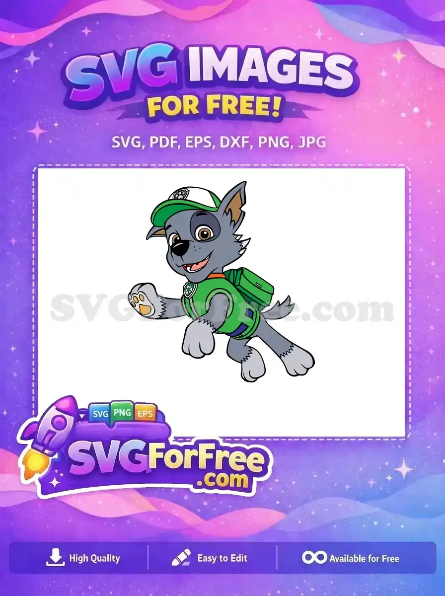 Free Smiling Pup Free Green Vest Paw Patrol Free SVG