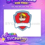 Free Rubble Smiling Free Yellow Helmet PAW Patrol Free SVG - Instant Download