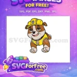 Free Rubble Smiling Free Construction Hat Paw Patrol Free SVG 2 - Instant Download