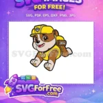 Free Rubble Smiling Free Construction Paw Patrol Free SVG - Instant Download