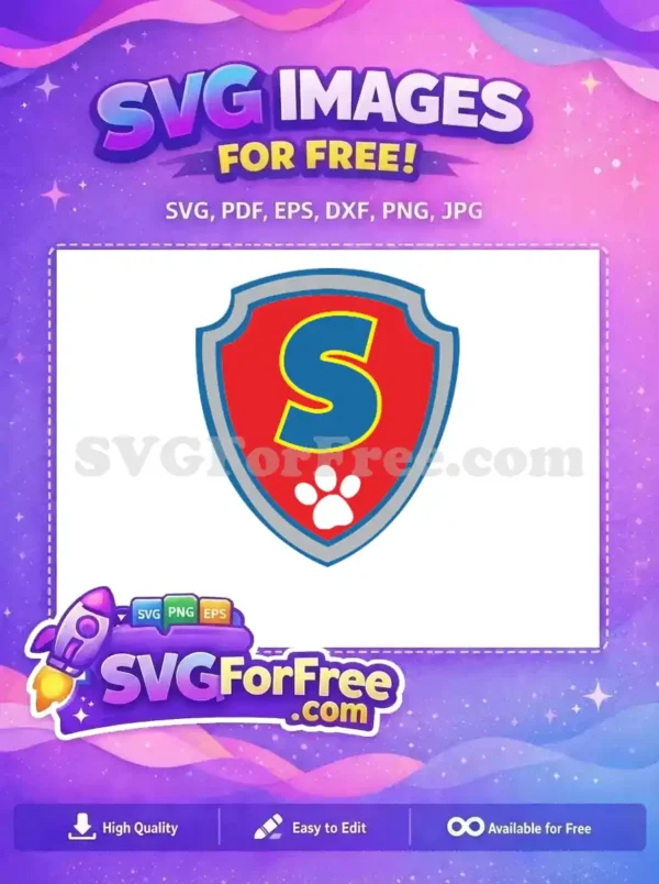 Free Skye Emblem Free Paw Print Paw Patrol Free SVG