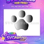 Free Paw Patrol Print Free Dog Paw Simple Free SVG - Instant Download