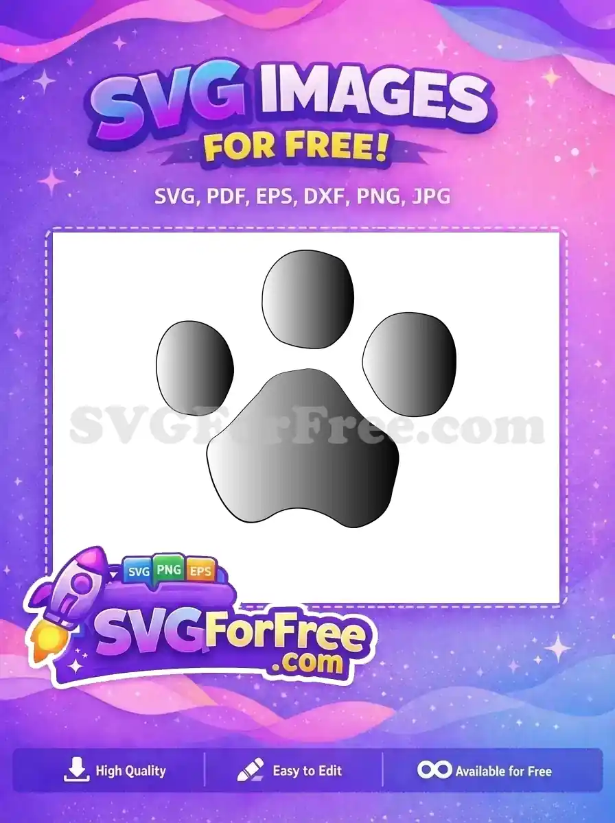 Free Paw Patrol Print Free Dog Paw Simple Free SVG