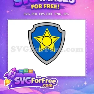 Free Blue Shield Free Yellow Star Paw Patrol Free SVG Free Blue Shield Free Yellow Star Paw Patrol Free SVG