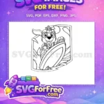 Free Surfing Pup Free Waving Paw PAW Patrol Free SVG - Instant Download