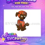 Free Orange Helmet Pup Free Smiling Zuma Paw Patrol Free SVG - Instant Download
