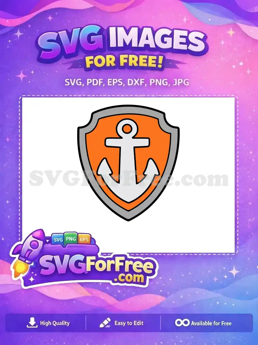 Free Orange Shield Free Anchor PAW Patrol Free SVG