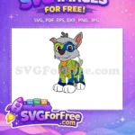 Free Smiling Rocky Free Construction Outfit PAW Patrol Free SVG - Instant Download