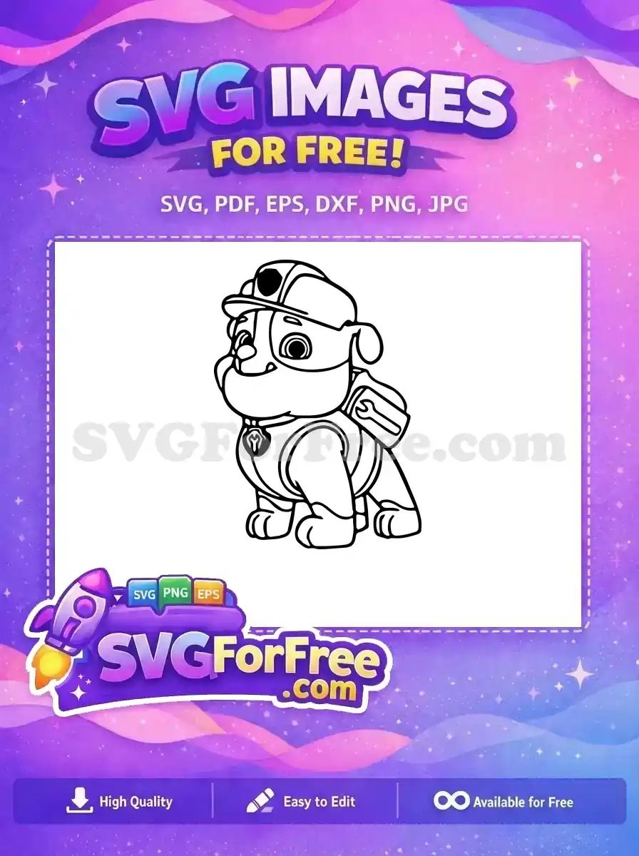 Free PAW Patrol Character Free Cartoon Style Chase Free SVG