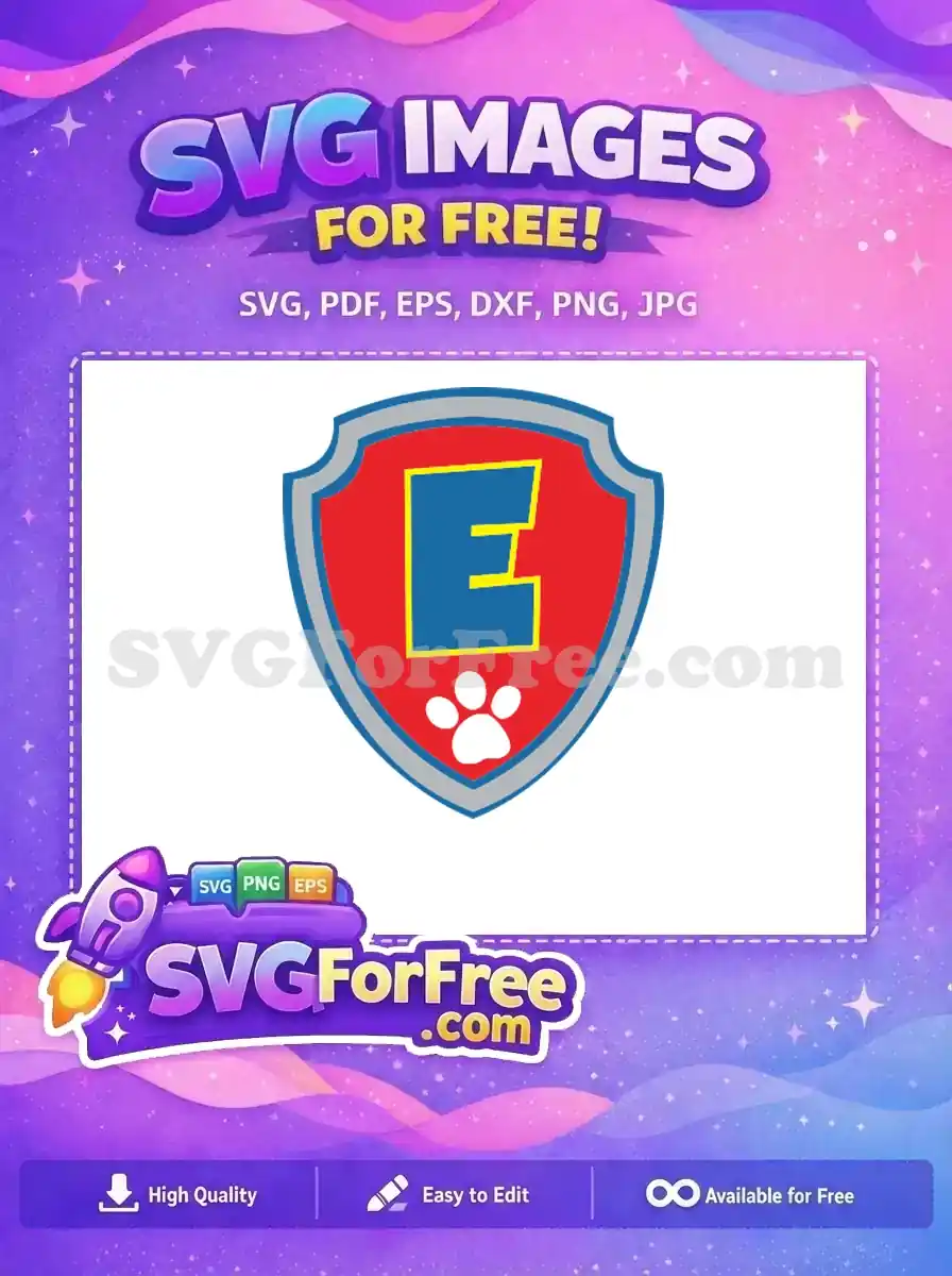 Free Everest Badge Free Paw Print PAW Patrol Free SVG
