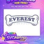 Free Everest Bone Tag Free Pup Tag Paw Patrol Free SVG - Instant Download
