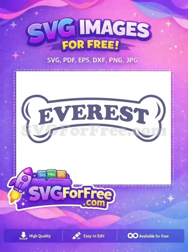 Free Everest Bone Tag Free Pup Tag Paw Patrol Free SVG