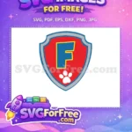 Free Blue Letter F Free Paw Print PAW Patrol Free SVG - Instant Download