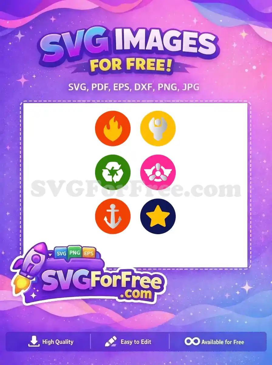 Free Fire Wrench Recycle Propeller Anchor Star Free Paw Patrol Cartoon Free SVG 1