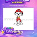 Free Smiling Marshall Free Dalmatian Spots PAW Patrol Free SVG - Instant Download