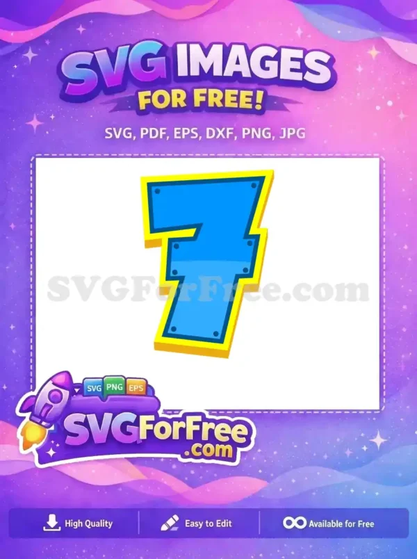 Free Number Seven Free Blue and Yellow PAW Patrol Free SVG Free Number Seven Free Blue and Yellow PAW Patrol Free SVG