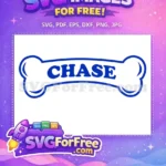 Free Blue Chase Pup Free Bone Paw Patrol Free SVG - Instant Download