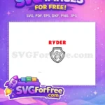 Free Red Ryder Name Free Silver Paw Shield PAW Patrol Cartoon Free SVG - Instant Download