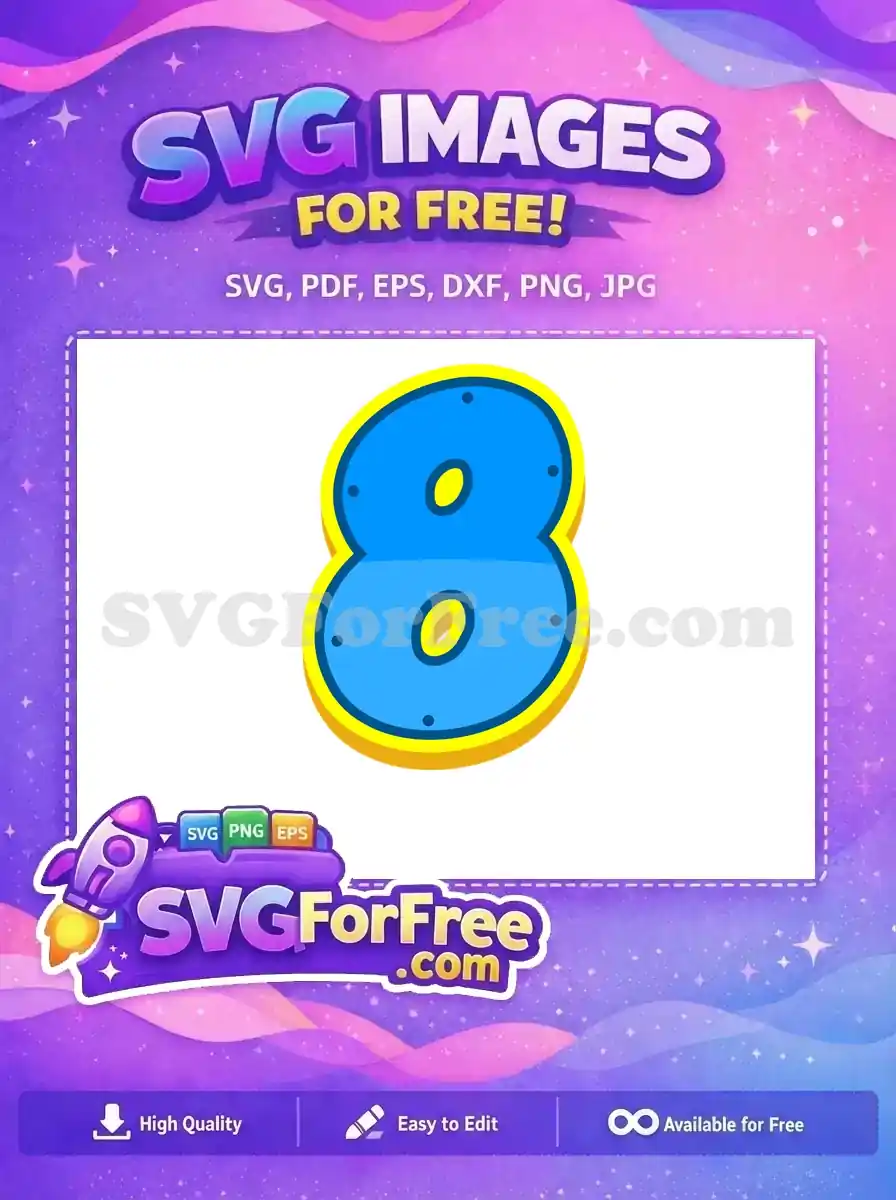 Free Blue Number Eight Free Paw Patrol Cartoon Free SVG