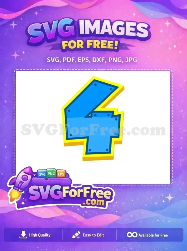 Free Number Four Free Rivets PAW Patrol Free SVG Free Number Four Free Rivets PAW Patrol Free SVG