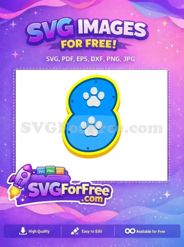 Free Number Eight Free Paw Prints PAW Patrol Free SVG 2 Free Number Eight Free Paw Prints PAW Patrol Free SVG 2
