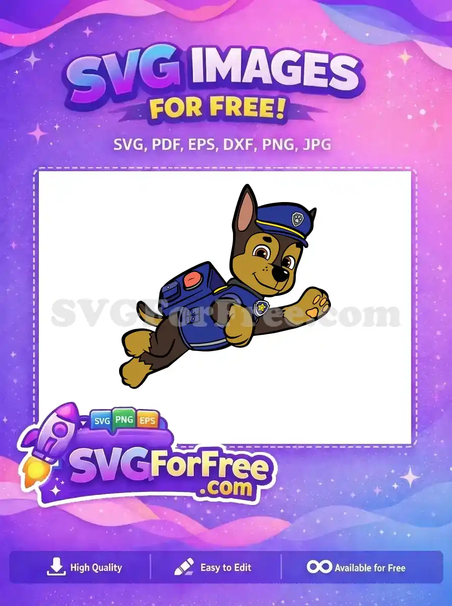 Free Smiling Pup Free Blue Uniform PAW Patrol Free SVG