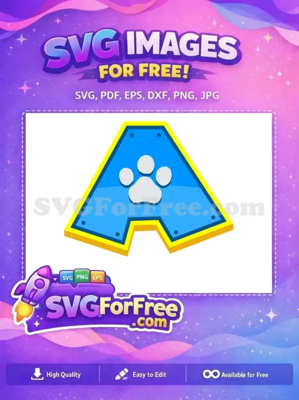 Free Blue Paw Badge Free Patrol Cartoon Movie Free SVG