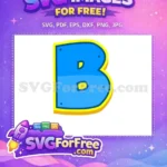 Free Letter B Free Blue and Yellow Paw Patrol Free SVG - Instant Download