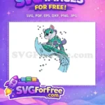 Free Mighty Pup Everest Snowboarding Free Teal Suit PAW Patrol Free SVG - Instant Download