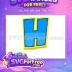 Free Blue Letter H Free Paw Patrol Initial Free SVG - Instant Download