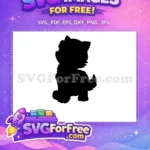Free Skye Silhouette Free Cartoon Puppy PAW Patrol Free SVG - Instant Download