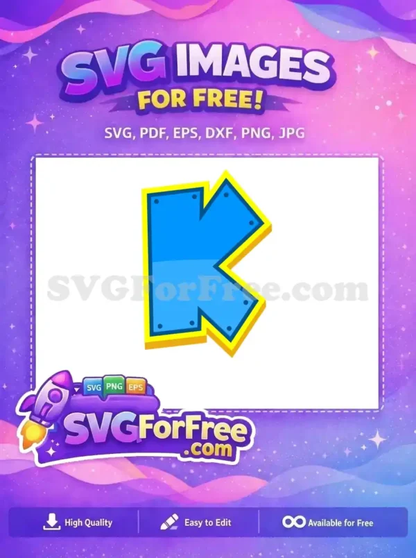 Free Letter K Blue Free Yellow Trim Paw Patrol Free SVG Free Letter K Blue Free Yellow Trim Paw Patrol Free SVG