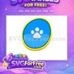 Free Blue Badge Free Paw Print PAW Patrol Free SVG 2 - Instant Download