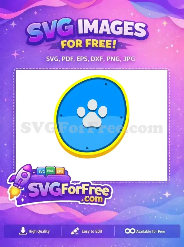 Free Blue Badge Free Paw Print PAW Patrol Free SVG 2