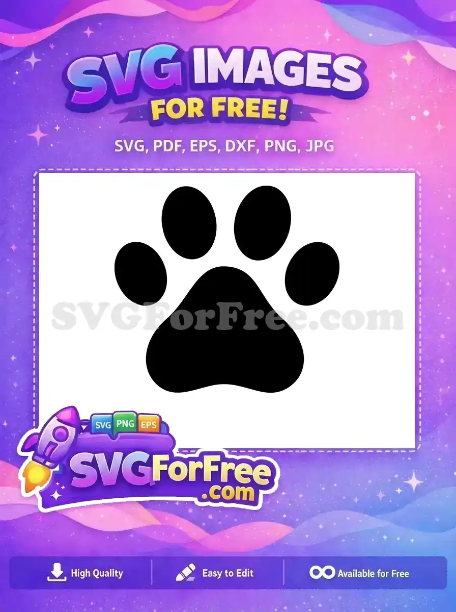 Free Black Paw Print Free Animal Track PAW Patrol Free SVG