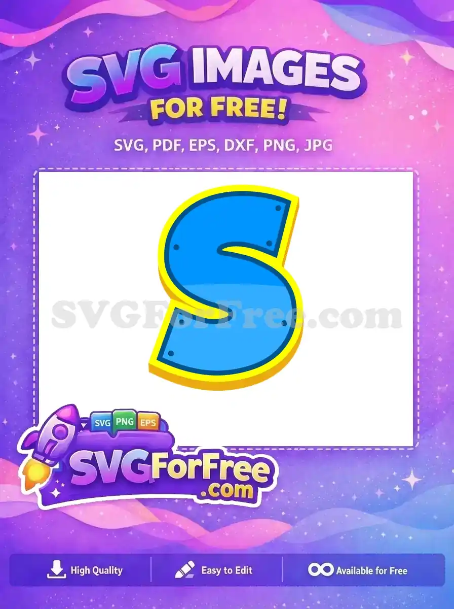 Free Blue Letter S Free Yellow Outline PAW Patrol Free SVG