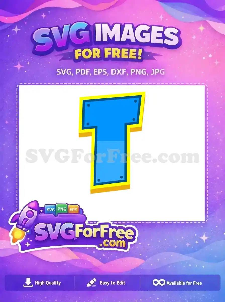 Free Blue Letter T Free Rivets PAW Patrol Free SVG