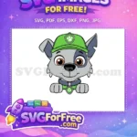 Free Smiling Rocky Free Green Cap Paw Patrol Free SVG 2 - Instant Download