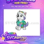 Free Smiling Everest Free Winter Outfit PAW Patrol Free SVG 1 - Instant Download