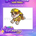 Free Smiling Rubble Free Construction Outfit PAW Patrol Free SVG 2 - Instant Download