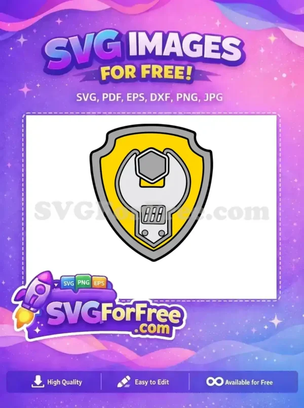 Free Wrench Badge Free Mechanic Tool PAW Patrol Free SVG