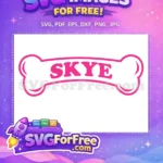 Free Skye Pink Bone Free Paw Patrol Cartoon Free SVG - Instant Download