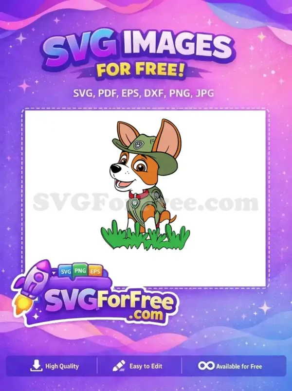 Free Smiling Puppy Free Ranger Uniform PAW Patrol Free SVG