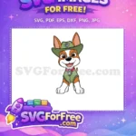 Free Happy Puppy Ranger Free Smiling Face PAW Patrol Free SVG - Instant Download