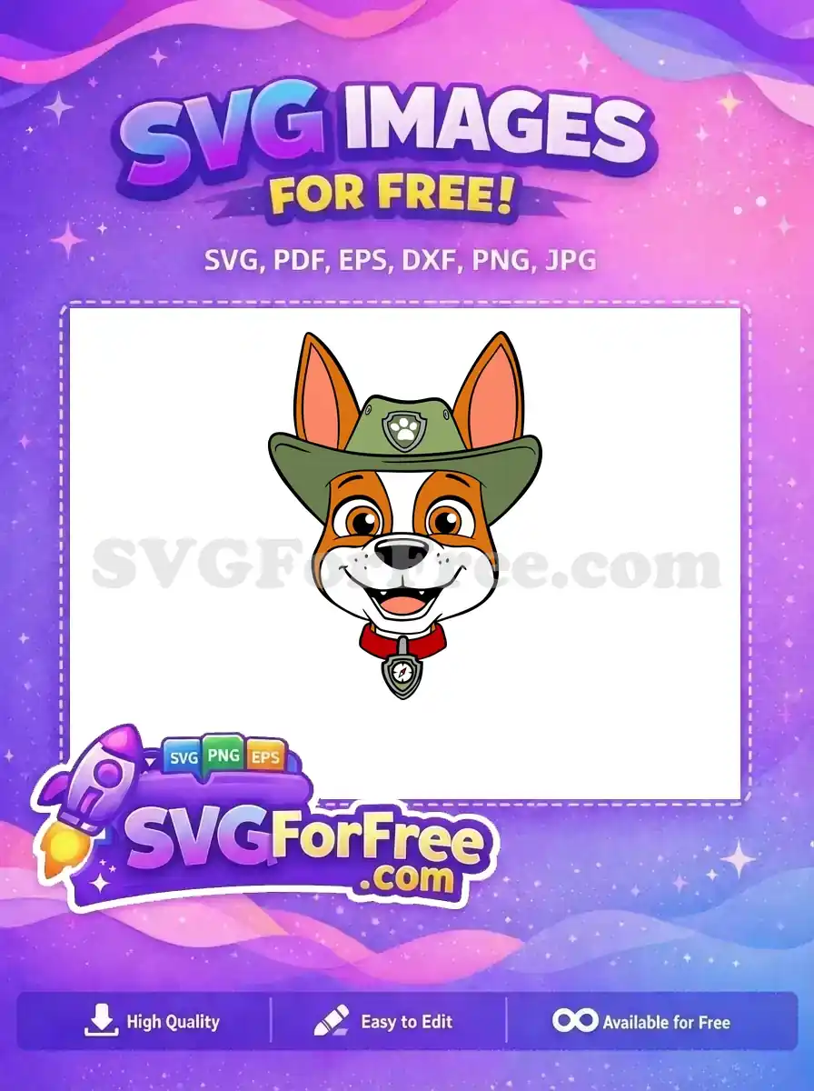 Free Orange Puppy Free Green Hat PAW Patrol Free SVG