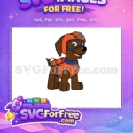 Free Brown Zuma Orange Suit Free Paw Patrol Cartoon Free SVG - Instant Download