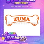 Free Orange Zuma Name Tag Free Paw Patrol Cartoon Free SVG - Instant Download